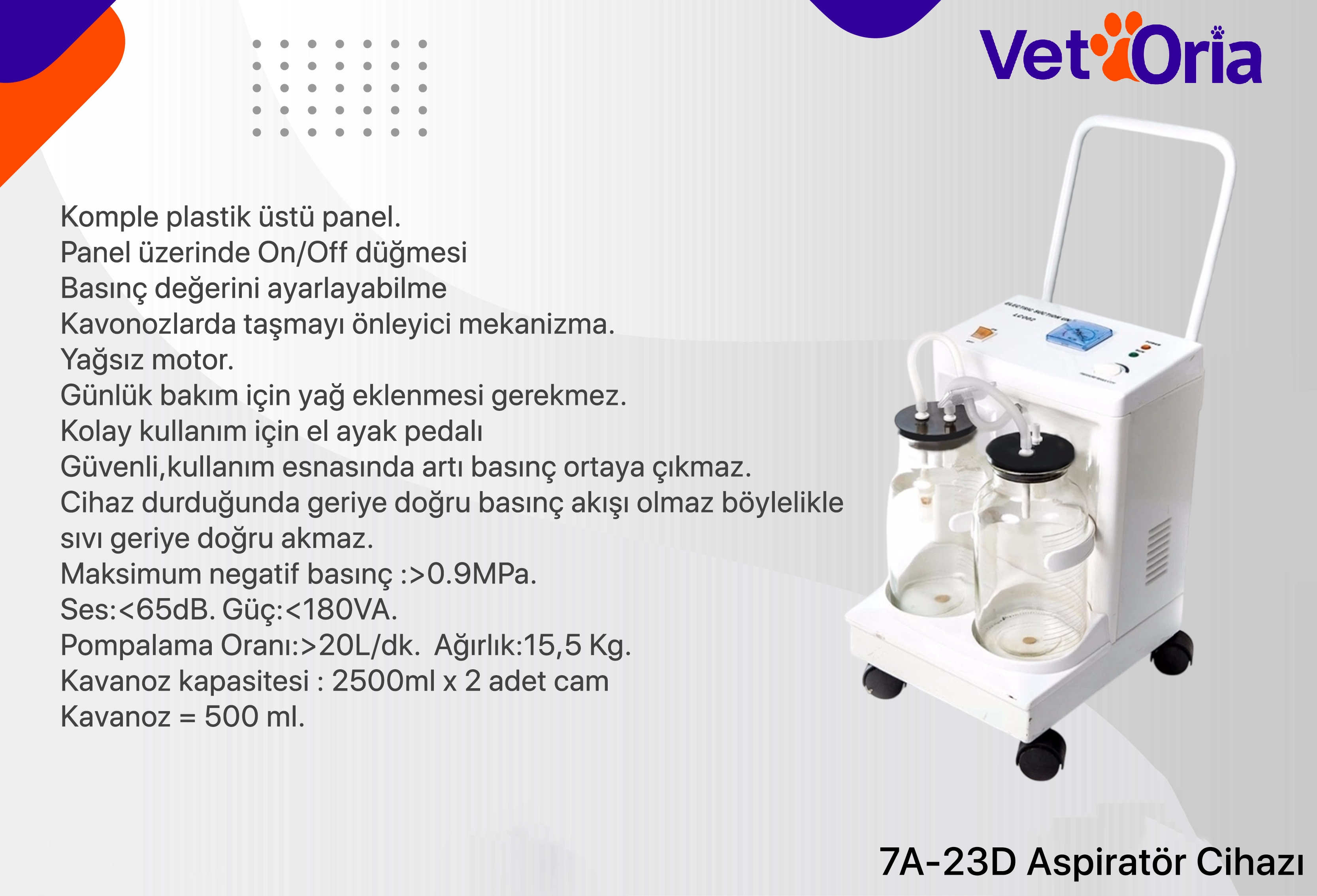 7A-23D Aspiratör Cihazı