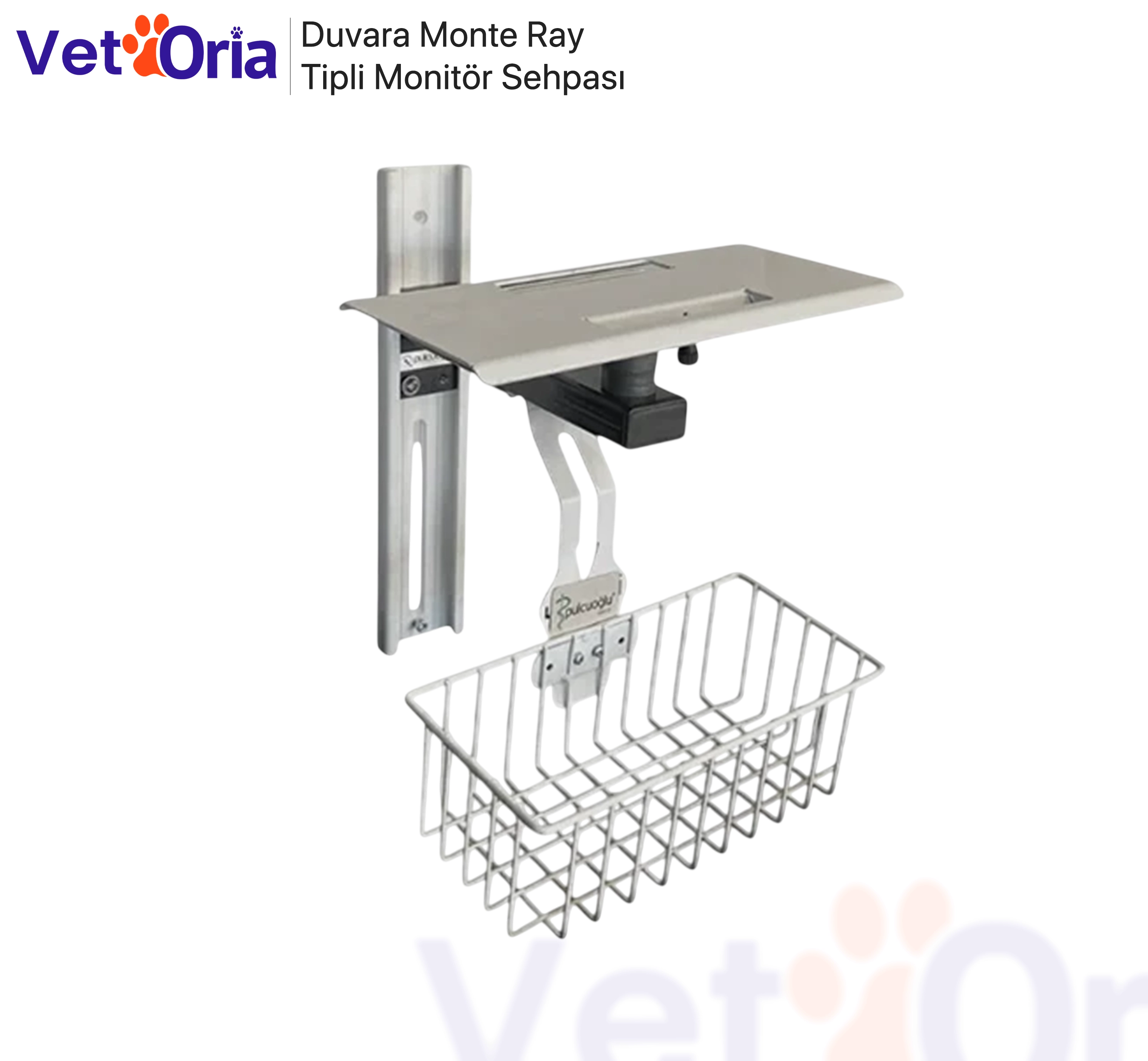 Duvara Monte Ray Tipli Hastabaşı Monitör Sehpası